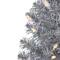 2ft. Pre-Lit Silver Iridescent Tinsel Artificial Christmas Tree, Clear Lights